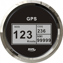 GPS-спидометр цифровой, черн/нерж, выносная антенна, 85 мм (KY08021)